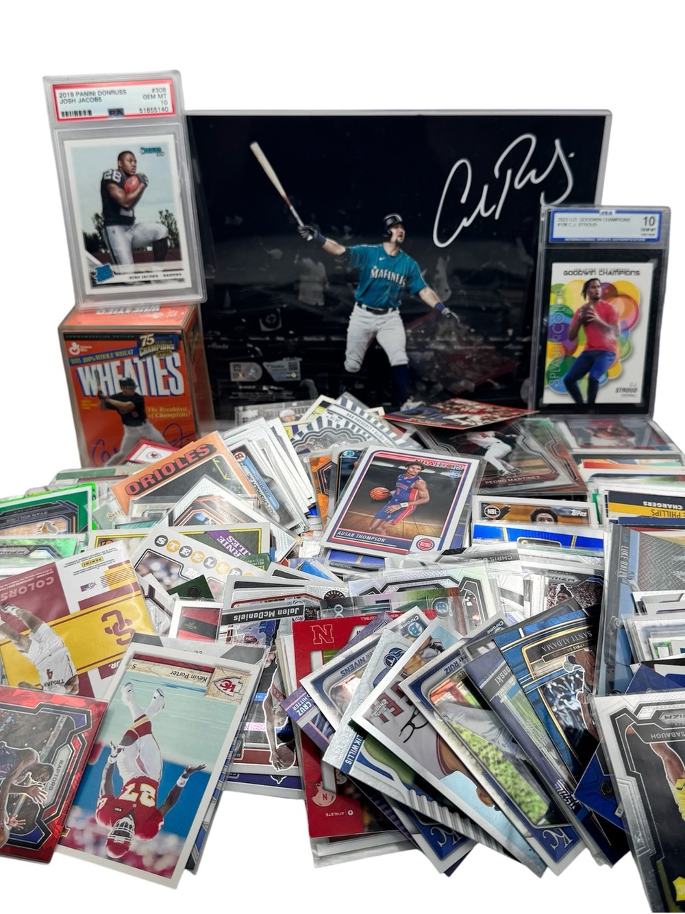 500 Mixed Sports Card Lot Cal Raleigh Signed Photo Graded Cards